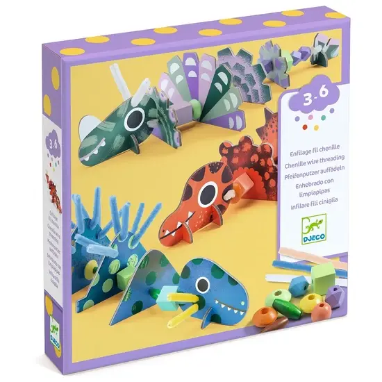 DJeco Djeco Craft Threading Terrible Dinos 3-6