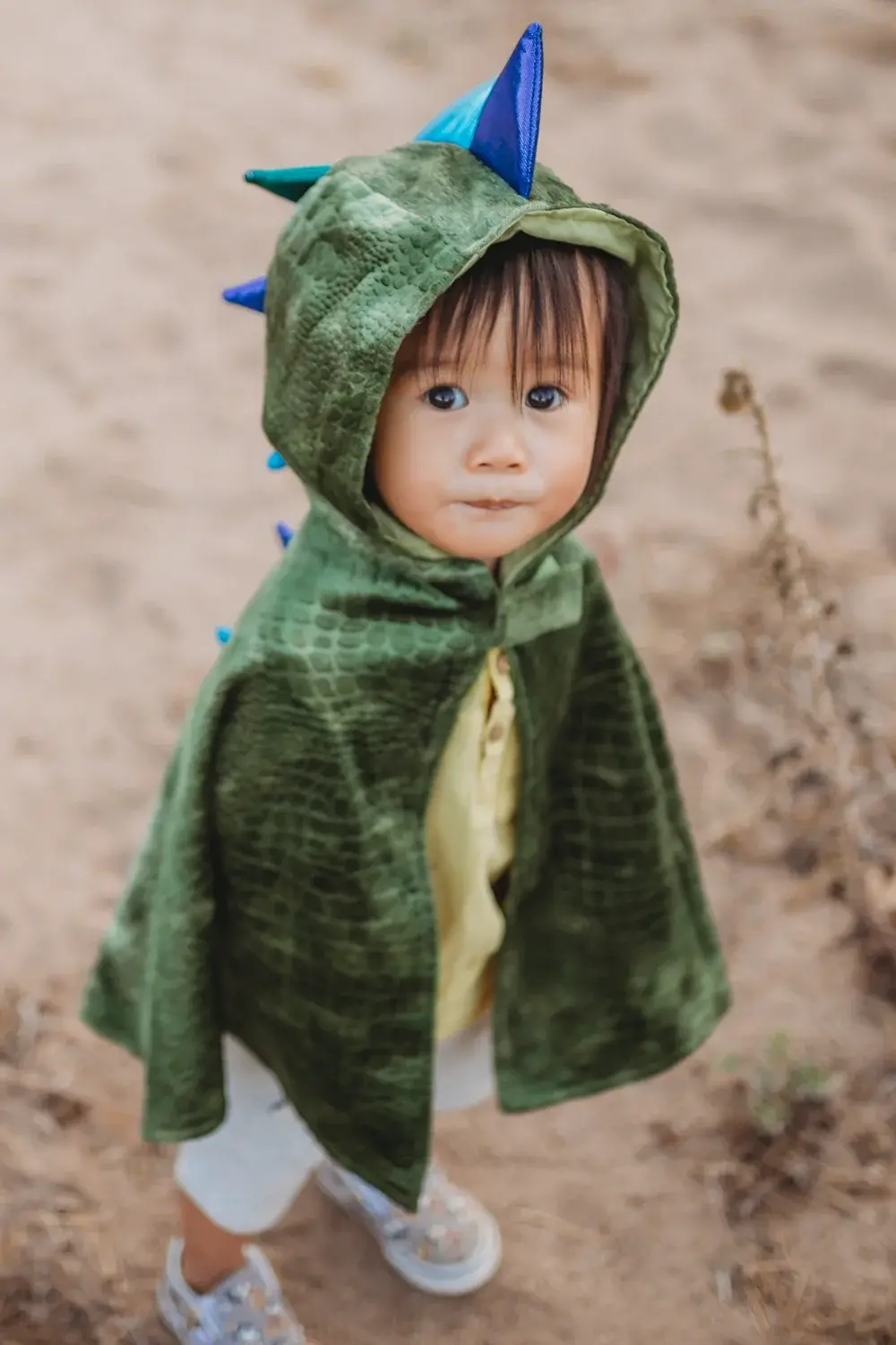 Great Pretenders Toddler Dragon Cape Blue/Green Size 2-3T