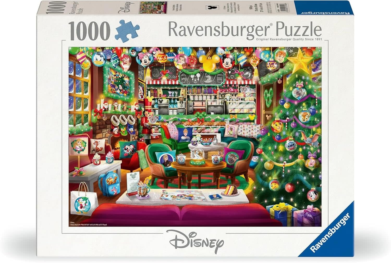 Ravensburger Puzzle 1000pc Disney Christmas Cafe