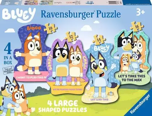 Ravensburger Puzzle 4 Large Shaped Puzzles Bluey