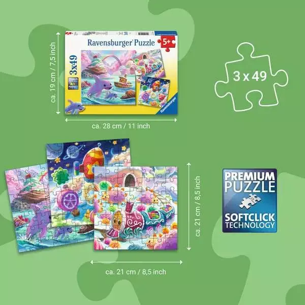 Ravensburger Ravensburger Puzzle 3x49pc Candy Coastline