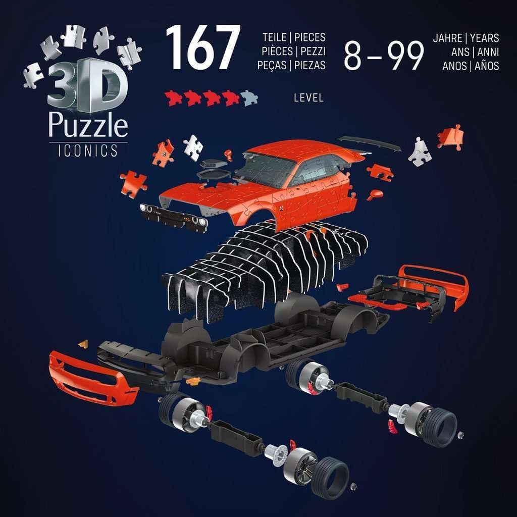 Ravensburger Ravensburger 3D Puzzle Iconics Dodge Challenger