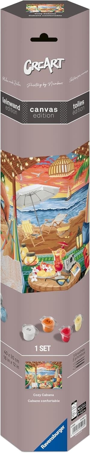 CreArt Adult 30 x 40 cm Canvas Painting by Numbers Cozy Cabana