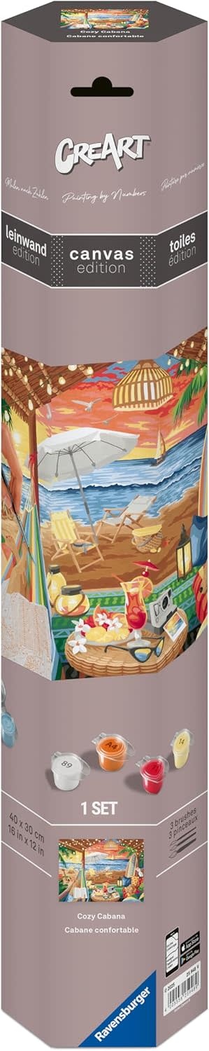 CreArt Adult 30 x 40 cm Canvas Painting by Numbers Cozy Cabana