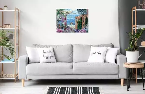 CreArt Adult 30 x 40 cm Canvas Painting by Numbers Mediterranean Landscape