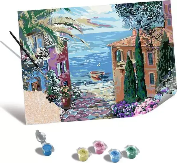 CreArt Adult 30 x 40 cm Canvas Painting by Numbers Mediterranean Landscape