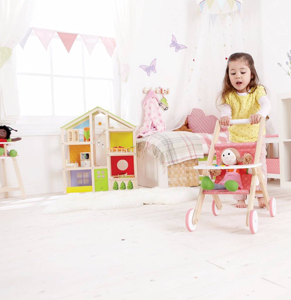 Hape Toys Furniture Wood Stroller