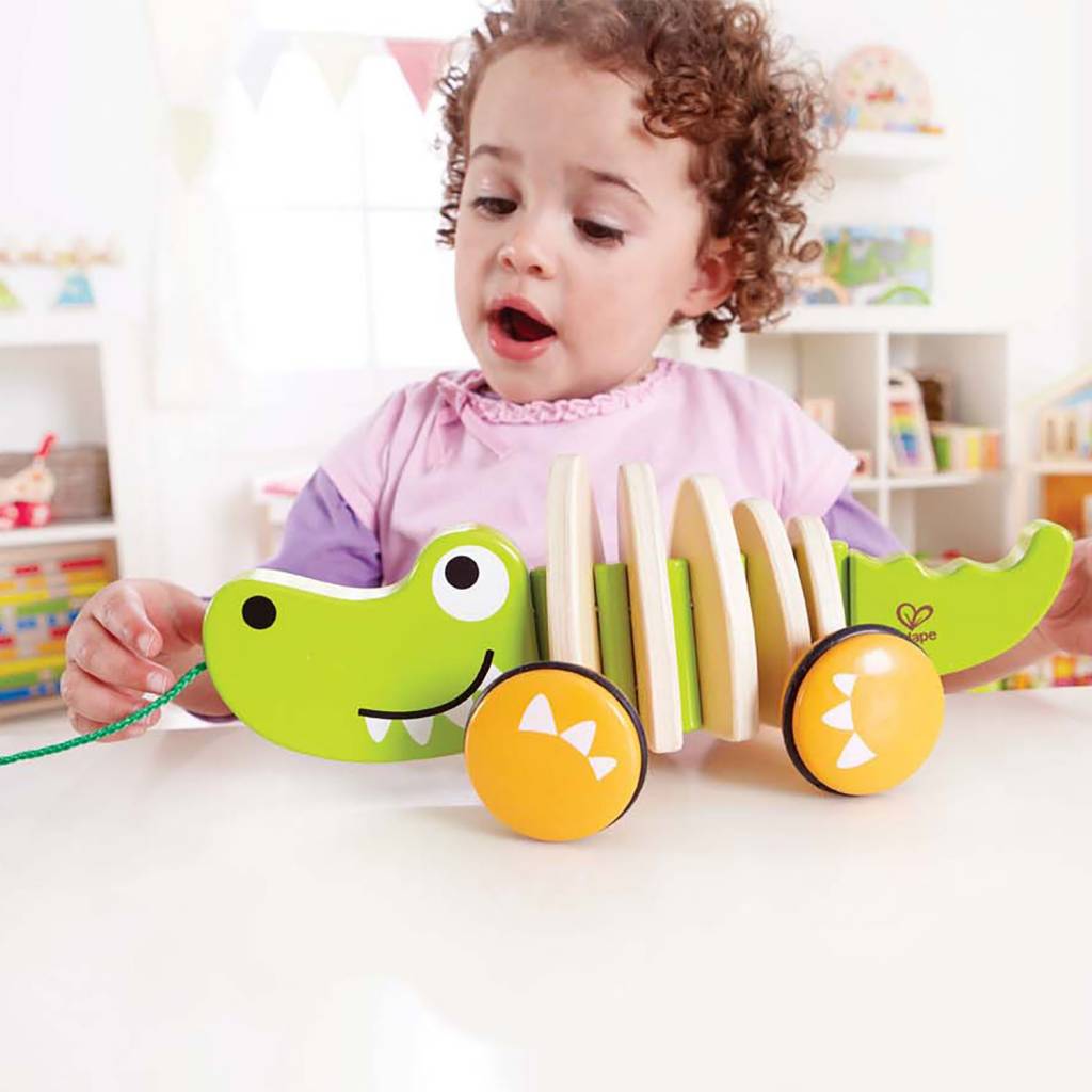 Hape Toys Baby Walk-Along Crocodile