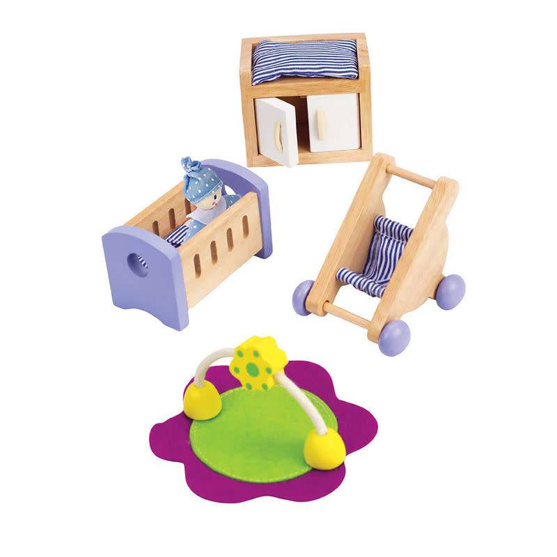 Hape Toys Wooden Doll House Furniture: Baby's Room