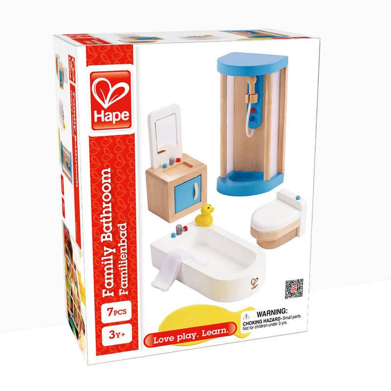 Hape Toys Wooden Doll House Furniture: Bathroom