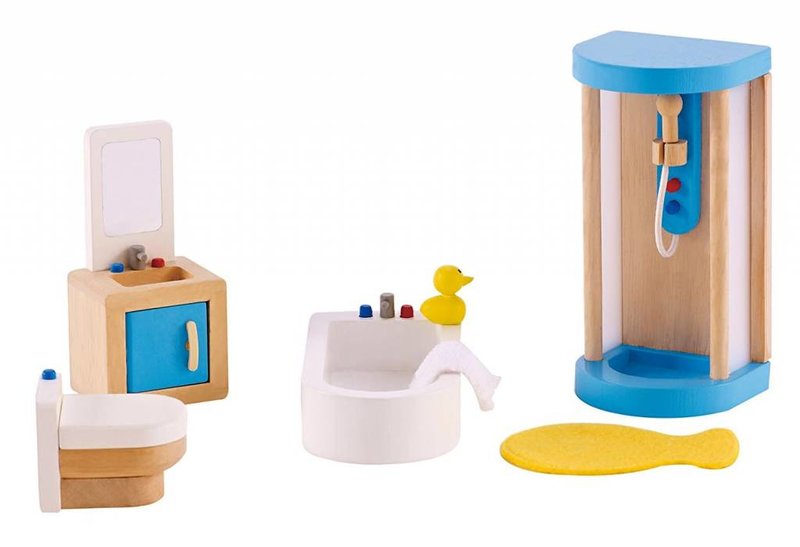 Hape Toys Wooden Doll House Furniture: Bathroom