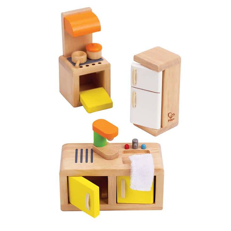 Hape Toys Wooden Doll House Furniture: Kitchen