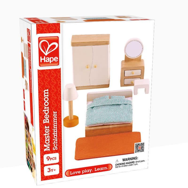 Hape Toys Wooden Doll House Furniture: Master Bedroom