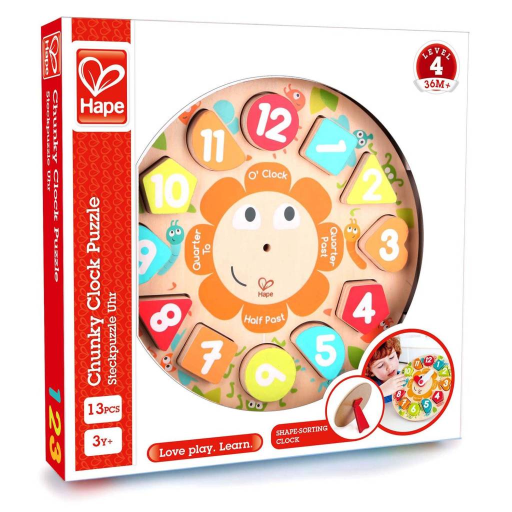 Hape Toys Chunky Clock Puzzle