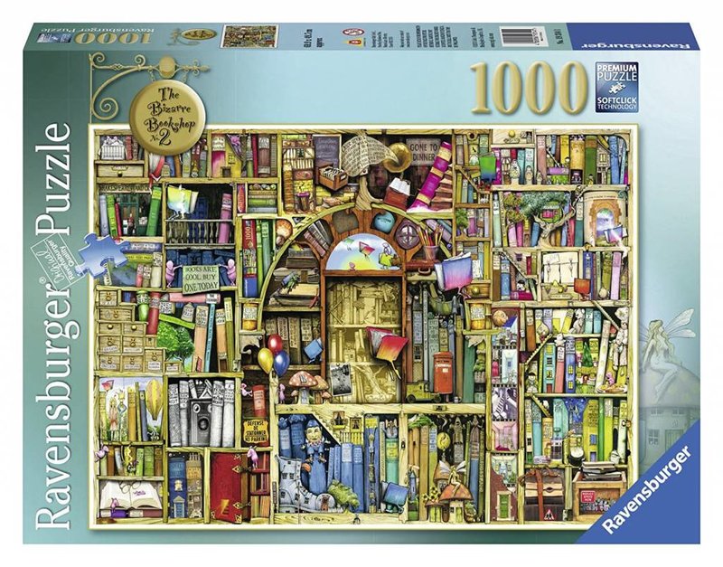 Ravensburger Puzzle 1000pc Bizarre Bookshop 2