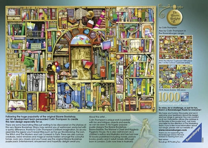 Ravensburger Puzzle 1000pc Bizarre Bookshop 2