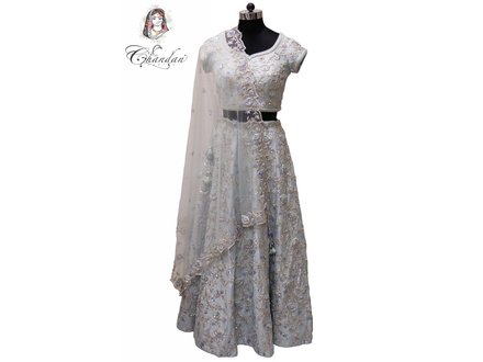 Light Blue Heavy Bridal Lehenga Choli 38 Light Blue Heavy Bridal Lehenga Choli 38