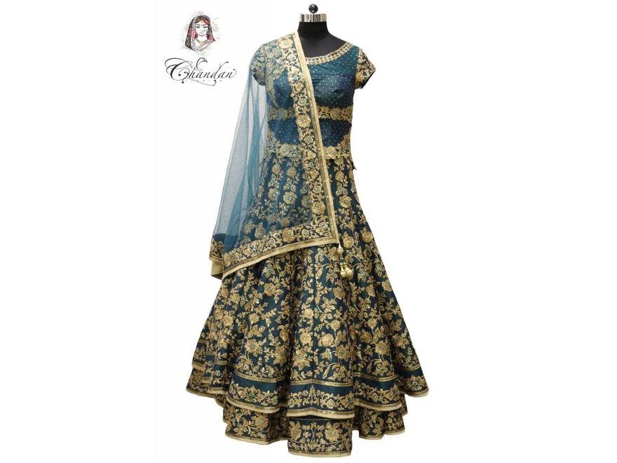 peacock bridal lehenga