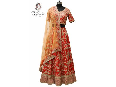 Red Embroidered Bridal Lehenga Choli Red Embroidered Bridal Lehenga Choli