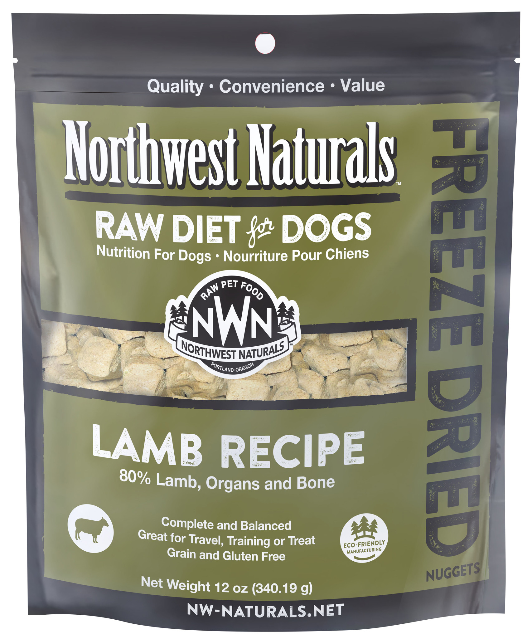 Northwest Naturals Freeze Dried Nuggets Lamb Dog Food 12oz