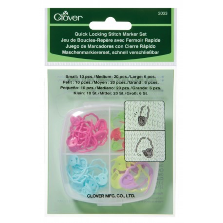Clover Quick Locking Stitch Markers Set