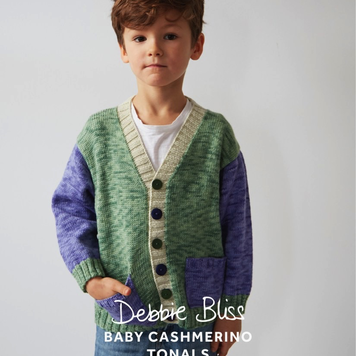 Debbie Bliss Baby Cashmerino Tonals - Colour Block Cardigan