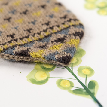 For Yarn's Sake, LLC Year of Mittens: June. Cumbria Fingering Colorwork Kit, St. Bees Beach Color Combination