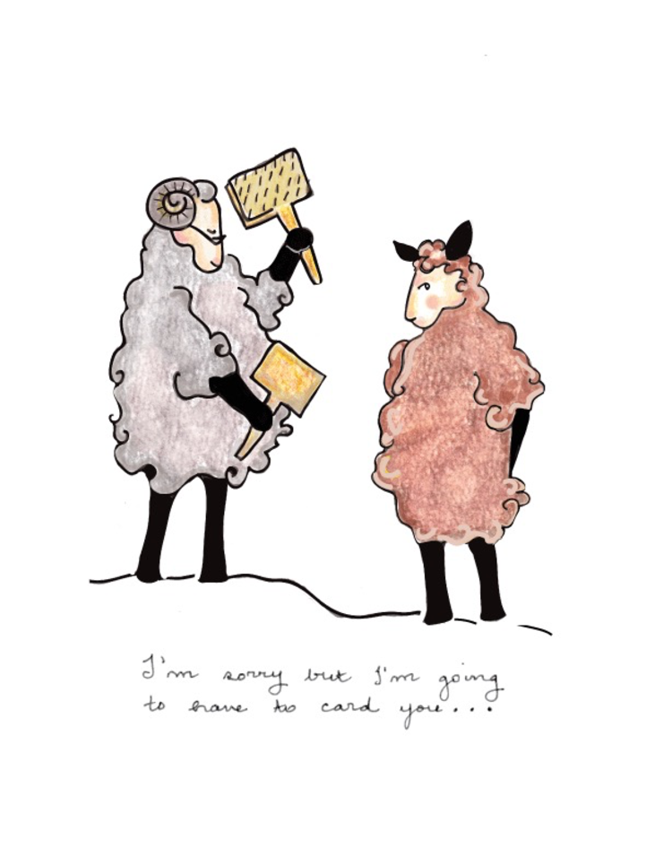 Knit Baah Purl Misbehaving Sheep Cards - Box of 10