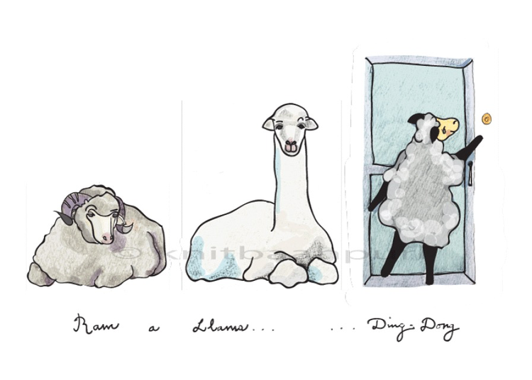 Knit Baah Purl Misbehaving Sheep Cards - Box of 10