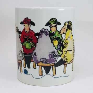 Knit Baah Purl Full Color Mug, Wendy's Knitting Circle