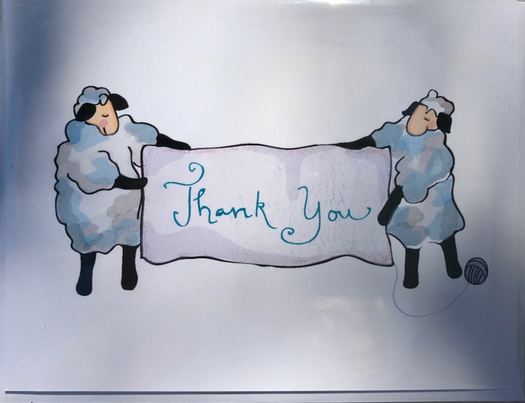 Knit Baah Purl Sweet Degrees of Thanks Card Collection