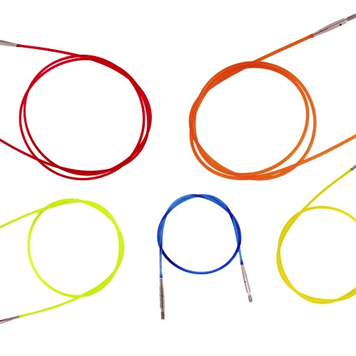 Knitters Pride 32-inch Colored Interchangeable Cord, Orange