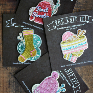 Never Not Knitting Knitting Accomplishment Patch, Cabled!