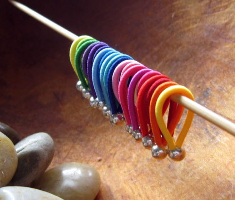 Floops Floops Stitch Markers, Assorted Skinny sizes, Brilliant