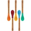 Avanchy Bamboo Bamboo Infant Spoons 5 Pack with Blue