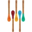 Bamboo Infant Spoons 5 Pack with Blue