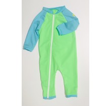 Lime/Aquatic Full Zip Baby Swimsuit