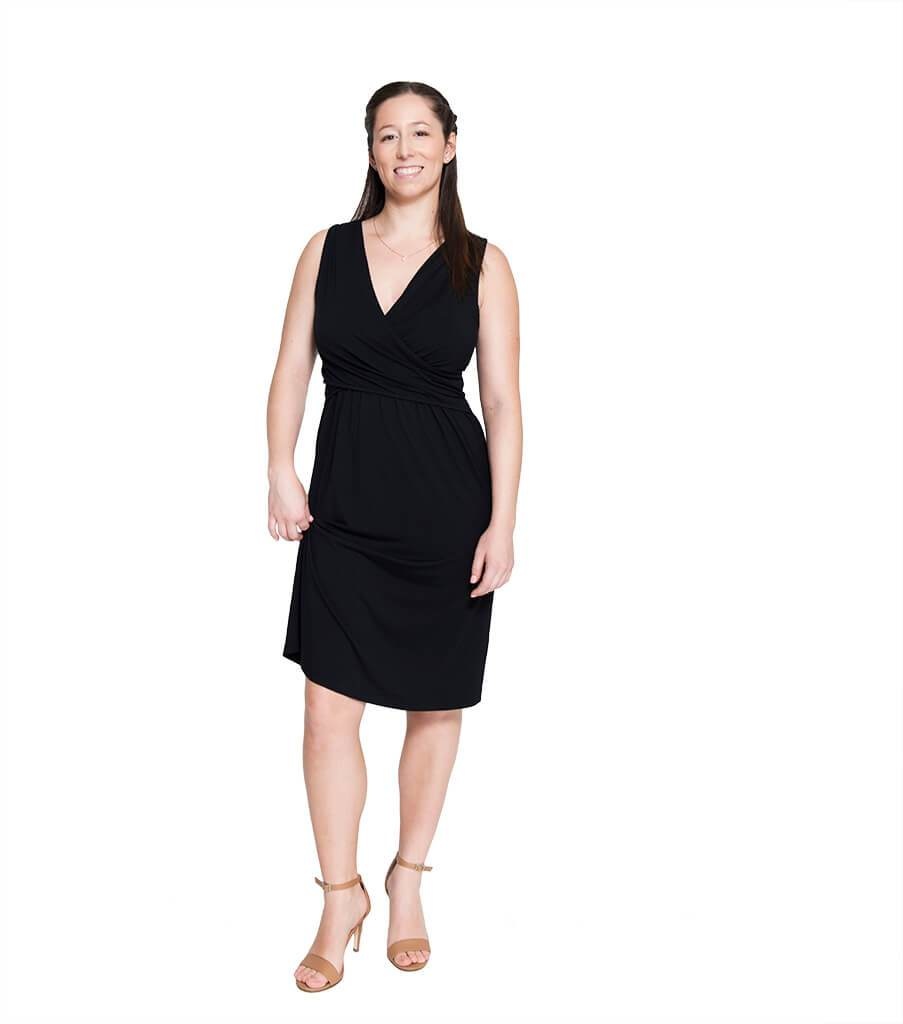 Olivia Nursing Dress Black Sweetpea