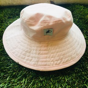 Pink Cotton Oxford Sunbaby Hat