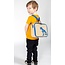 SoYoung Blue Dino Raw Linen Lunchbox