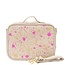SoYoung Fuchsia and Gold Splatter Raw Linen Lunchbox