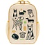 SoYoung Wee Gallery Pups Raw Linen Gradeschool Backpack