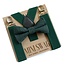 Solid Hunter Green Bow Tie & Suspenders Set