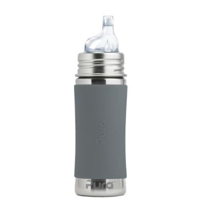 Pura Kiki Slate Pura 325ml Sippy Bottle