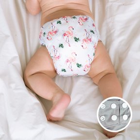 Flamingo One-Size Snap Pocket Diaper