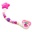 Pink Star Silicone Pacifier Clip