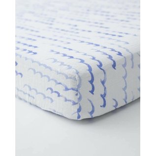 High Tide Cotton Muslin Crib Sheet Sweetpea