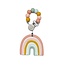 Loulou Lollipop Pastel Rainbow Silicone Teether & Clip Set