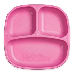 Bright Pink Re-Play Divided Plate