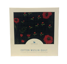 Dark Summer Poppy Cotton Muslin Quilt